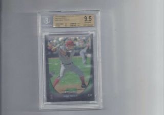 2011 Bowman Chrome Mike Trout Rookie Refractor Bgs 9.  5 Gem Angels