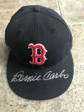 Boston Red Sox Bernie Carbo Signed Baseball Cap Fleer Memorabilia