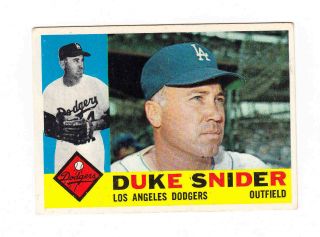 Duke Snider 1960 Topps Baseball Card 493