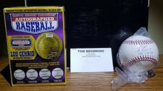 Tom Browning 2018 Tristar Hidden Treasures Series 10 Autographed Baseball