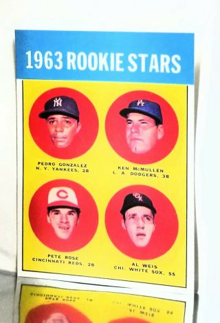 1963 Topps Pete Rose - Cincinnati Reds Rookie Reprint 537