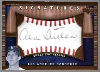 Don Sutton Dodgers 2005 Sweet Spot Classic Signatures Red Stitch Autograph Card