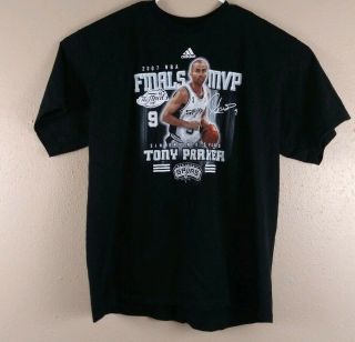 Adidas 2007 Nba Finals Mvp Tony Parker San Antonio Spurs Shirt Size Extra Large