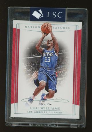 2018 - 19 National Treasures Platinum Lou Williams Los Angeles Clippers 1/1