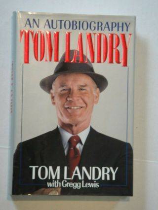 Tom Landry Signed Jsa Certified Authentic Book Autographed Cowboys Autobiography