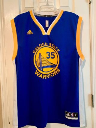 Kd Kevin Durant Golden State Warriors Adidas Jersey Blue Size Large