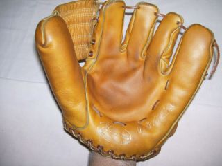 Old Vintage Baseball Glove Bob Feller Cleveland Indians Hall Of Fame Hofer Look