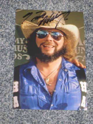 Singer Hank Williams Jr Signed 4x6 Photo Country Music Autograph 1d