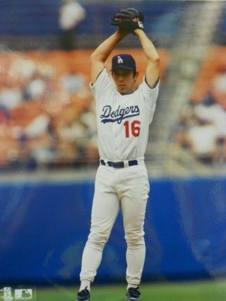 Hideo Nomo Los Angeles Dodgers 8x10 Color Photo Home Jersey