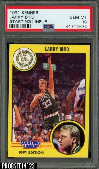 1991 Kenner Starting Lineup Larry Bird Boston Celtics Hof Psa 10 Gem