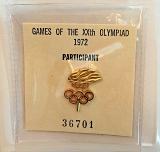 Munich 1972 Gold Olympic Noc Athlete 