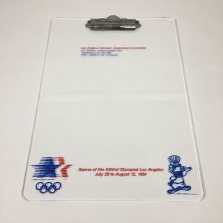 Usa Los Angeles Olympic Organizing Committee Clear Clipboard 1980 1984 Sam Eagle
