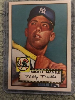 1952 Topps 311 Mickey Mantle Rookie Card Rc York Yankees Mlb