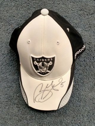 Bruce Gradkowski Auto Signed Oakland Raiders Reebok On Field Baseball Hat