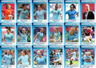 Manchester City Women 2019 Womens Fa Cup Winners Football Trading Cards