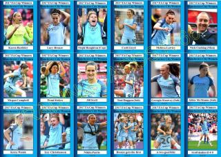 Manchester City Ladies 2017 Womens Fa Cup Winners Football Trading Cards