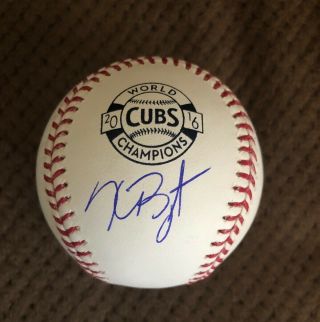Kris Bryant Signed 2016 World Series Baseball Fanatics,  Mlb Hologram Auto Cubs
