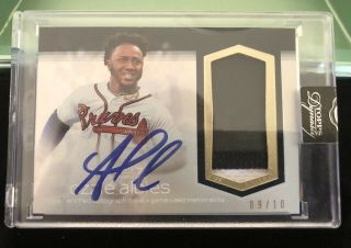 2018 Topps Dynasty: Ozzie Albies Rookie - Auto Game 2 - Color Patch Braves