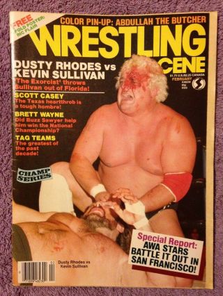 Wrestling Scene February 1983 - Dusty Rhodes,  Road Warriors,  Ric Flair Poster