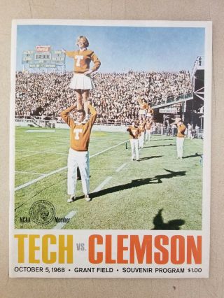 October 5,  1968 Ncaa Football Program Georgia Tech Vs.  Clemson Tigers