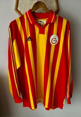 Galatasaray Turkey 2000 2001 Home Football Shirt Adidas Long Sleeve Hasan 11