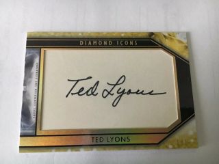 2019 Topps Diamond Icons Cut Signatures Ted Lyons 1/1