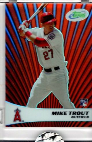 2011 Etopps Mike Trout Los Angeles Angels Rookie Card 038/999 Investment Card