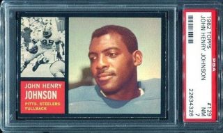 1962 Topps 129 John Henry Johnson Psa 7 Pittsburgh Steelers Hof.