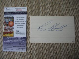 Ron Shavlik Autographed 3x5 Nc State 56aa Knicks D.  83 Jsa