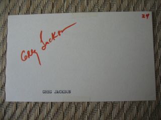 Greg Jackson Autographed 3x5 Knicks D.  12