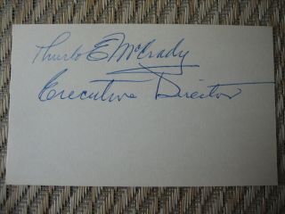 Thurlo Mccrady Autographed 3x5 Aba Ass.  Commish D.  99