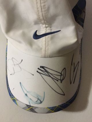 Nike Tennis Hat Signed By Rafa Nadal Novak Djokovic Fer Verdaso And M Sharapova