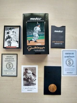 1993 Pinnacle Joe Dimaggio Autographed 30 Card Set With Auto And Box 4 Of 5