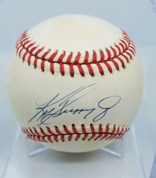 Ken Griffey Jr.  Signed Official Bobby Brown American League Baseball Jsa