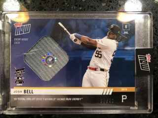 2019 Topps Now Hrd18a Josh Bell 22/49 Home Run Derby Sock Relic Card Pirates