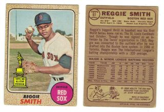 1968 O - Pee - Chee 061 Reggie Smith Red Sox Rookie