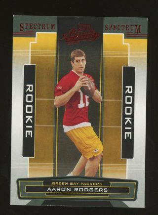2005 Playoff Absolute Spectrum Red 180 Aaron Rodgers Packers Rc Rookie