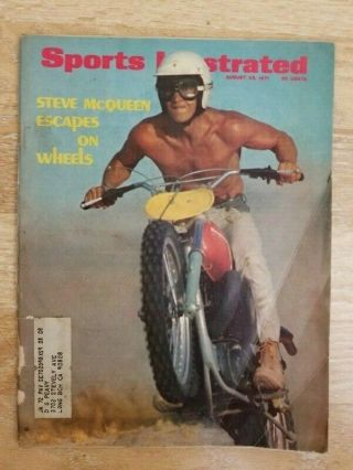 Sports Illustrated Aug 23,  1971 Steve Mcqueen Dirt Bike Motorcycles