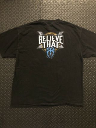 Men ' s WWE Authentic Wear Black ROMAN REIGNS T - Shirt Xl Roman Empire Believe That 4