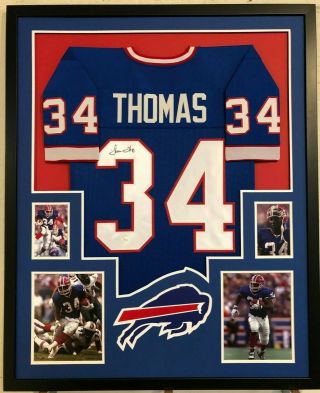 Framed Buffalo Bills Thurman Thomas Autographed Signed Jersey Jsa Holo