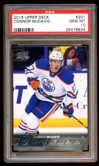 Psa 10 Connor Mcdavid 2015 Ud Young Guns Rc Sp Rookie Oilers Captain Superstar
