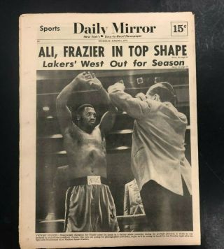 1971 Mar.  4 Ny Daily Mirror Newspaper Boxing Ali/frazier Top Shape Pgs 1 - 32d
