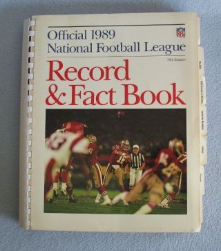 1989 National Football League Nfl Record & Fact Book 49ers Montana Cover