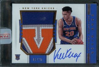 Kevin Knox 2018 - 19 National Treasures Rookie 4clr Patch Auto Rc Rpa 03/25