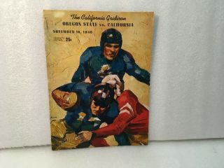 1946 Oregon State Vs California College Football Program 11 - 16 - 46