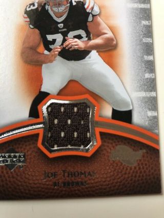 2007 UD Sweet Spot Swatch Rookie Jersey Joe Thomas Cleveland Browns Rc Jersey 2