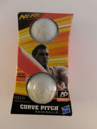 Nerf Curve Pitch Baseballs Box Of 2 - Hasbro 2009