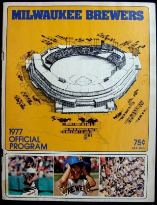 July 10,  1977 Milwaukee Brewers V.  Boston Red Sox Program @ County Stadium
