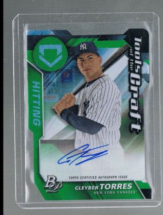 Gleyber Torres 2017 Bowman Platinum Tools Of The Craft Auto /35 Yankees Rookie