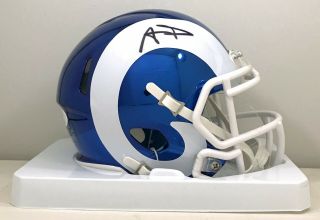 Aaron Donald Signed/autographed Rams Chrome Mini Helmet Jsa Authenticated
